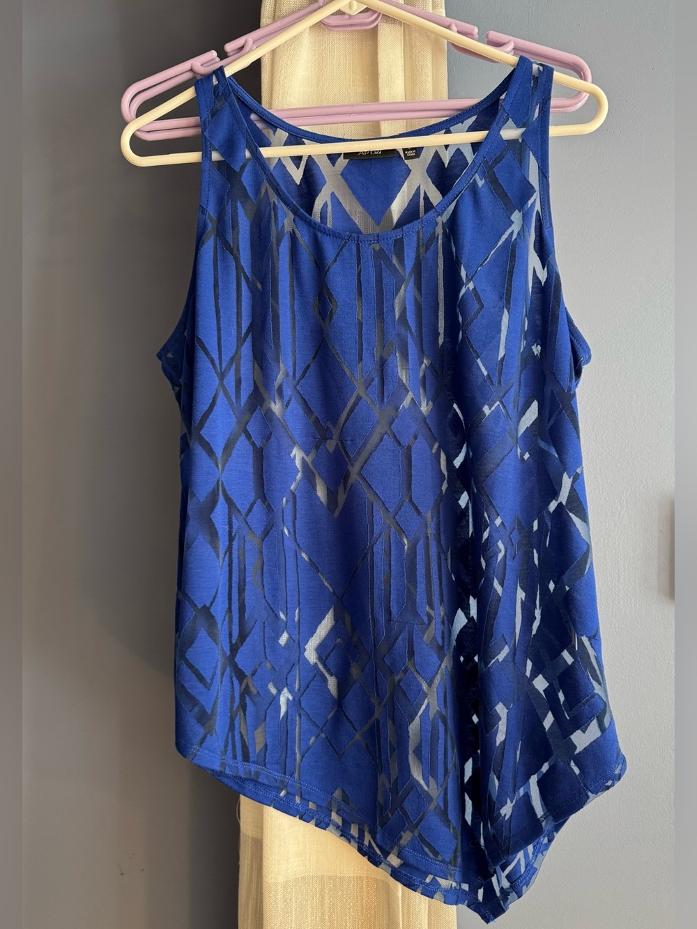 Apt. 9 Royal Blue Geometric Sleeveless Tank